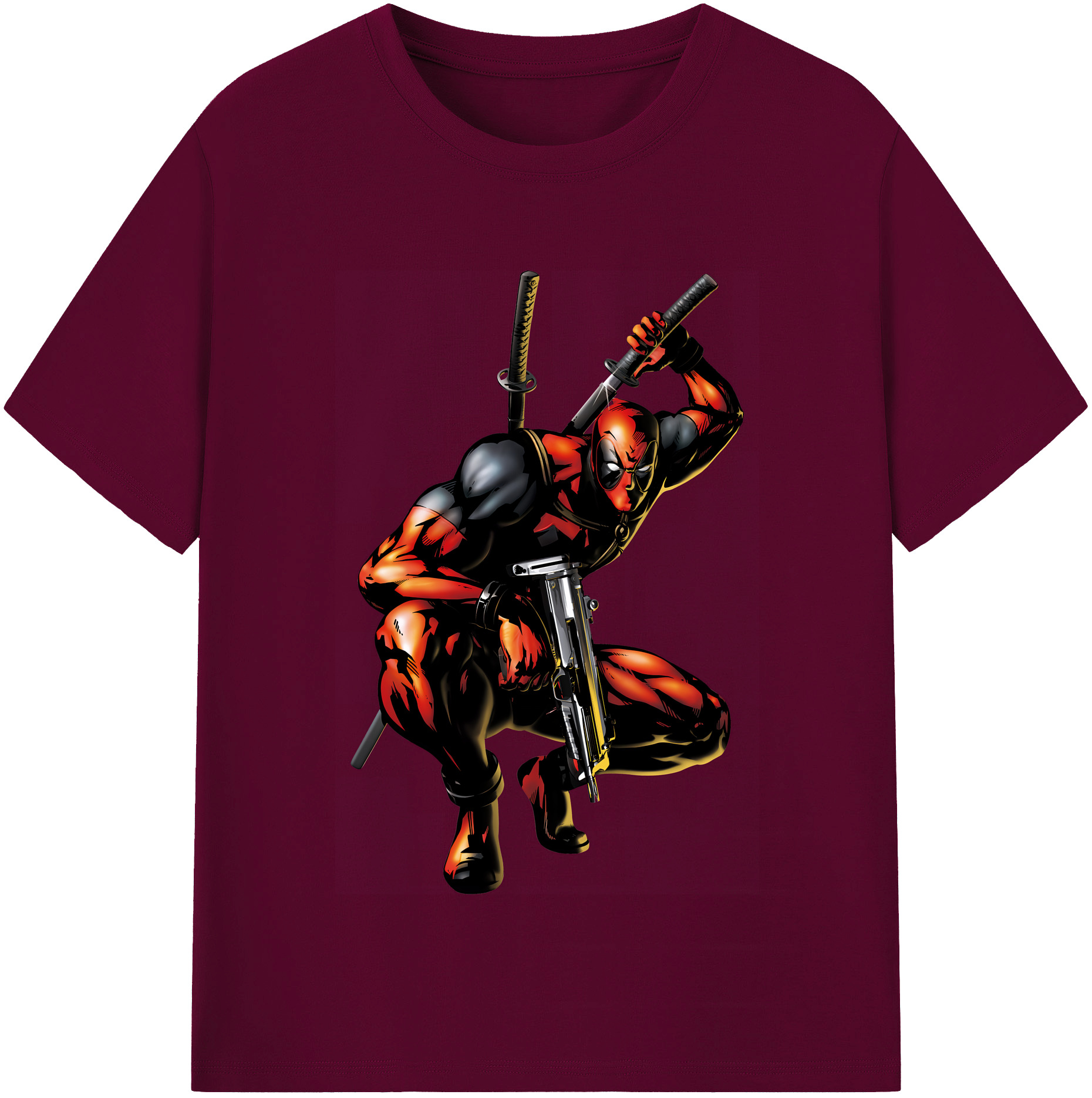 （画像用） Deadpool デッドプール レディースカジュアルプリントTシャツ（綿100％）